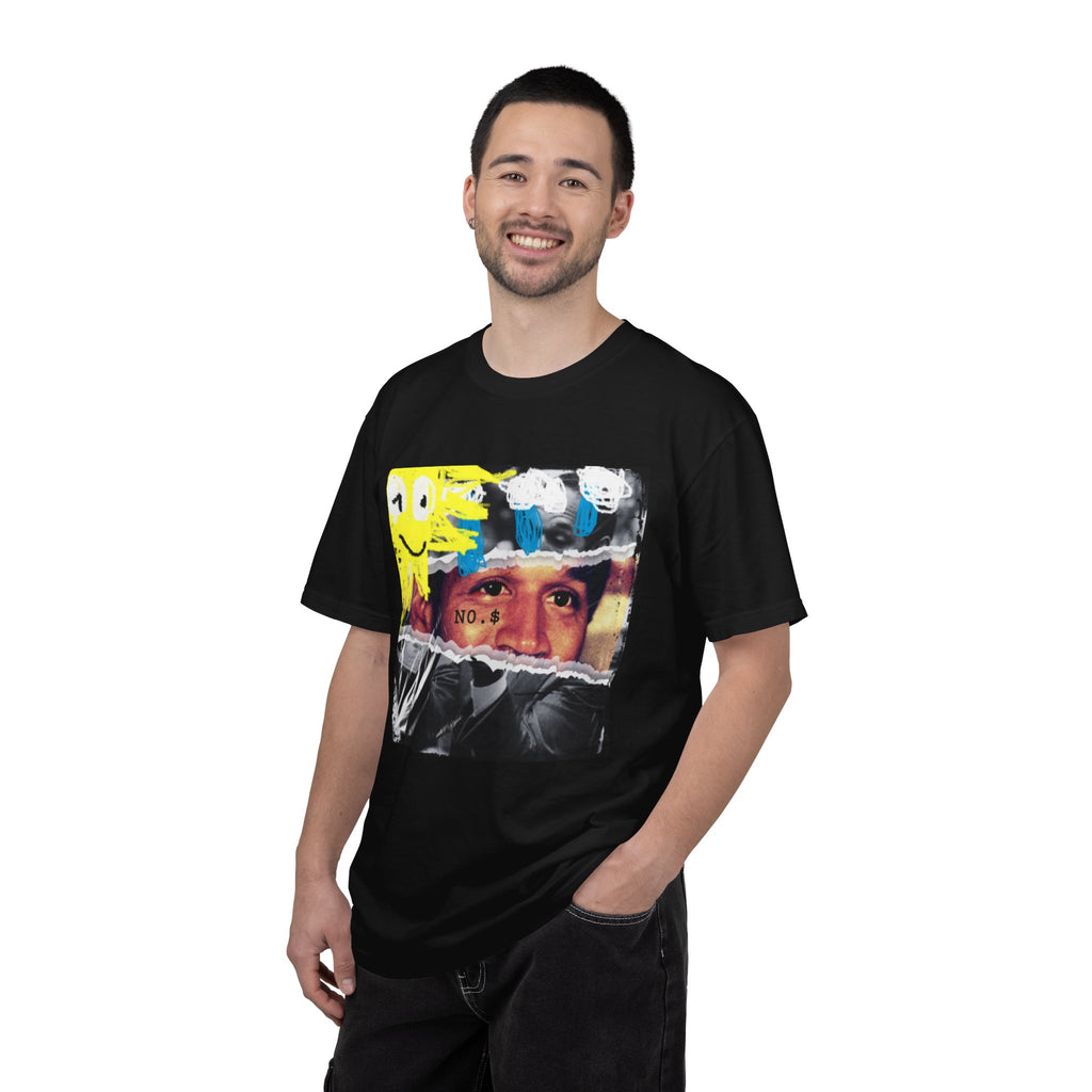 Graphic Photo Collage T-Shirt — '' Smiley Face Art Tee