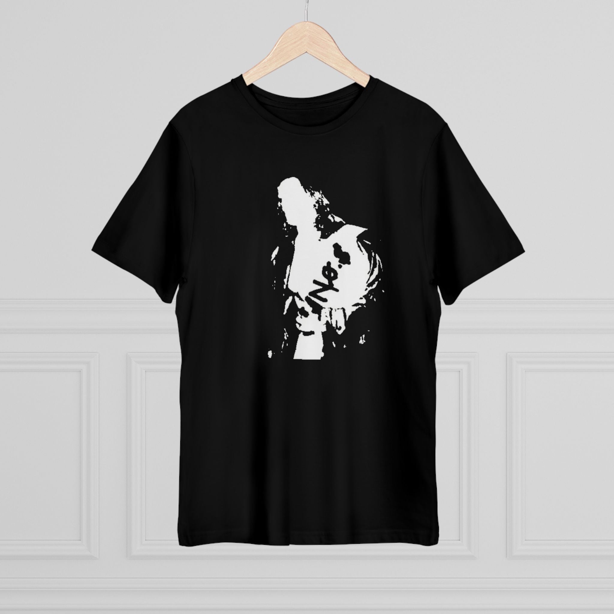 N0.$ting Graffiti Portrait T-Shirt — Black Streetwear Tee