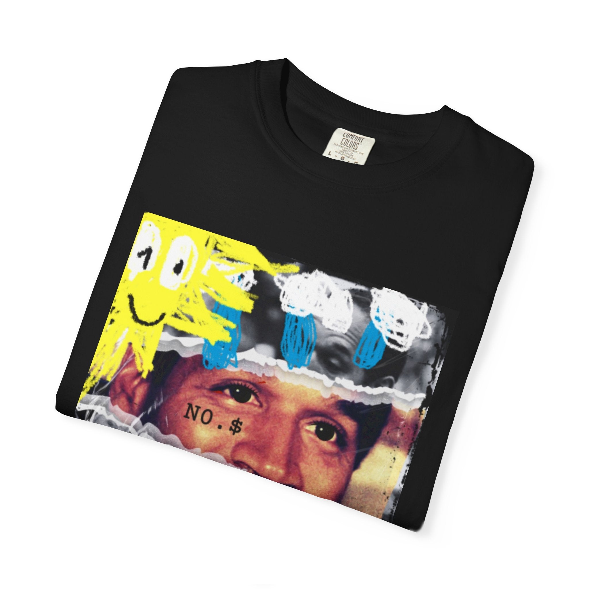 Graphic Photo Collage T-Shirt — '' Smiley Face Art Tee