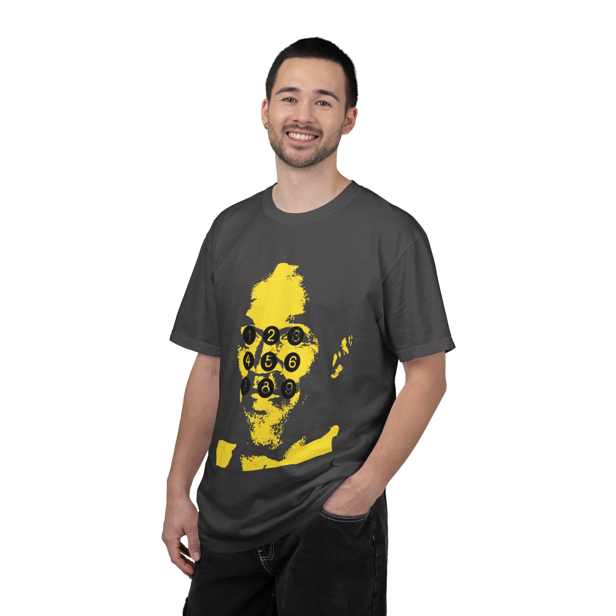 T-Shirt — Retro Portrait with Numeric Dial Graphic OJ Simpson