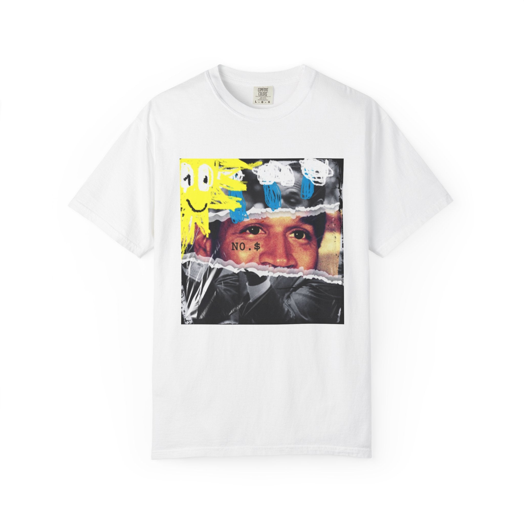Graphic Photo Collage T-Shirt — '' Smiley Face Art Tee